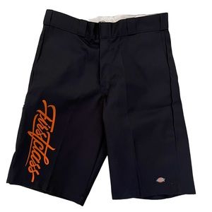 Black dickie shorts with first class print on front !